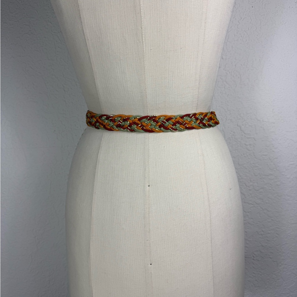 Vibrant Multicolor Braided Women's Belt vintage 80’s